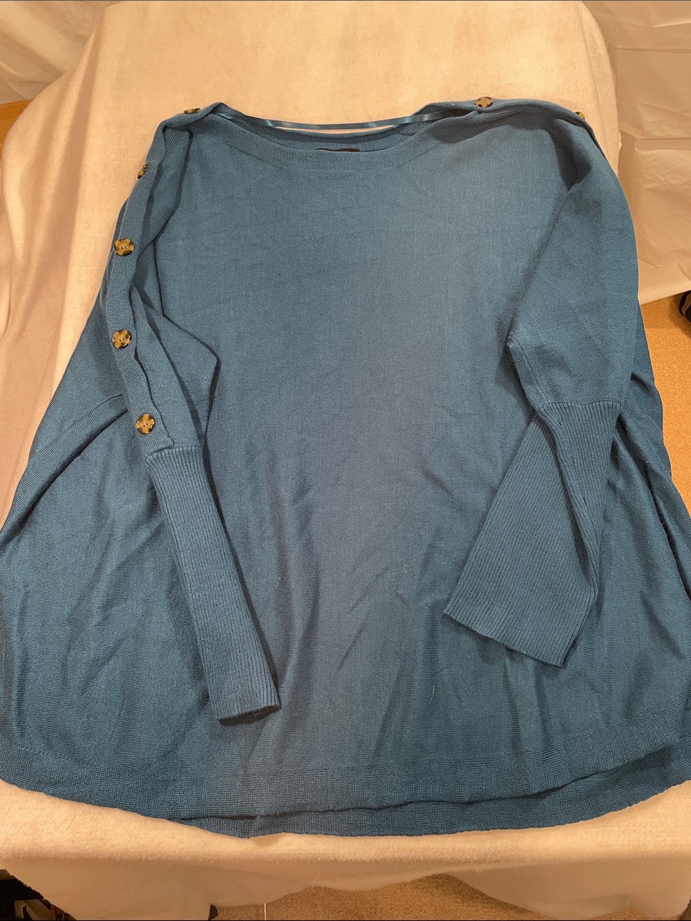 Cable & Gauge Teal Knit Top